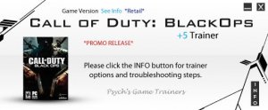 Call of Duty: Black Ops - трейнер +5