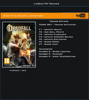 Deadfall Adventures трейнер +9 (чит)