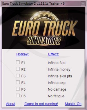 Euro Truck Simulator 2 трейнер + 6 (чит)